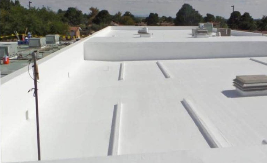 The final complete roof system for Doña Ana Elementary School