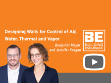 Designing Walls for Control of Air, Water, Thermal, and Vapor