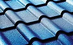 Coil Roof Closeup with Water