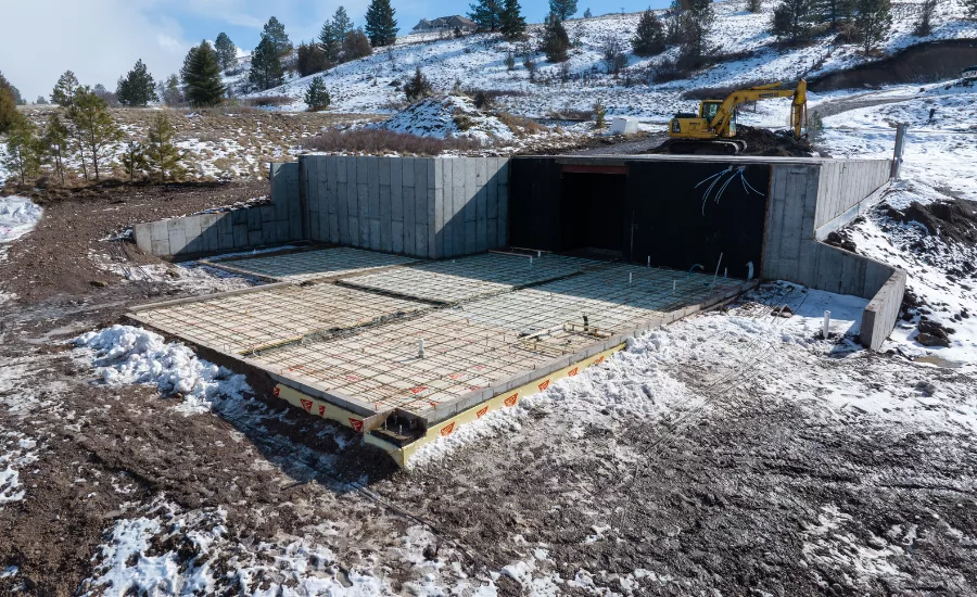 A below-grade structure
