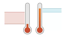 A graphic depicting thermostat setpoints