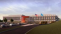 A rendering of Bullard Havens Technical High School in New Fairfield, CT