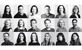 18 headshots of recently promoted Ankrom Moisan employees