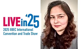 A graphic with IIBEC 2025 logo and Neha Verma's headshot