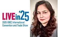 A graphic with IIBEC 2025 logo and Neha Verma's headshot