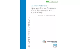 the cover of ACI/PCI CODE-319-25: Structural Precast Concrete – Code Requirements and Commentary