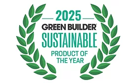 Green Builder's award logo for the Sustainable Product of the year