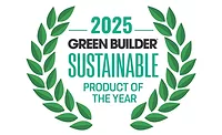 Green Builder's award logo for the Sustainable Product of the year