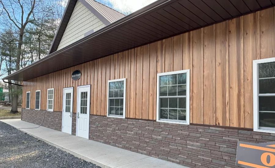 Direct Print Hickory on a building's exterior