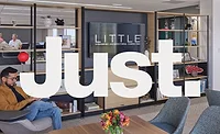 Just logo on top of image at Little Diversified's office