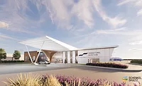 rendering of Signature Aviation executive terminal at MCO