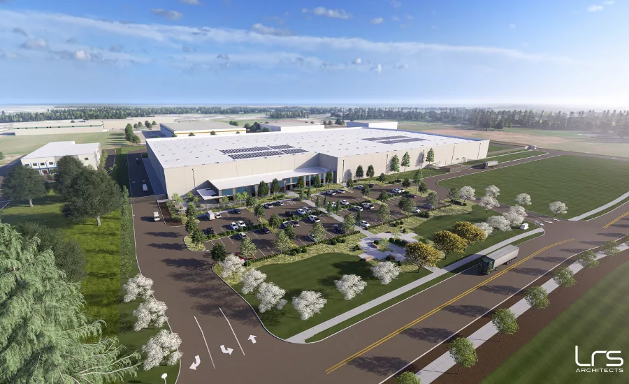 rendering of new oregon distilled spirits distribution center