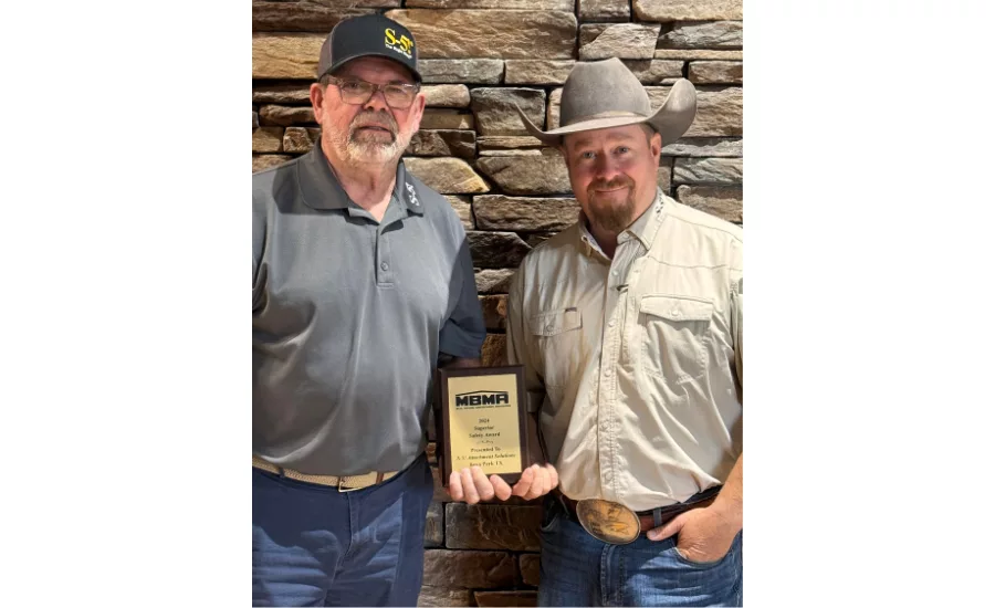 Randy Crumpton and Shawn Haddock hold S-5! Safety Award