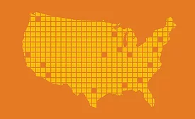 map of the United States as a grid
