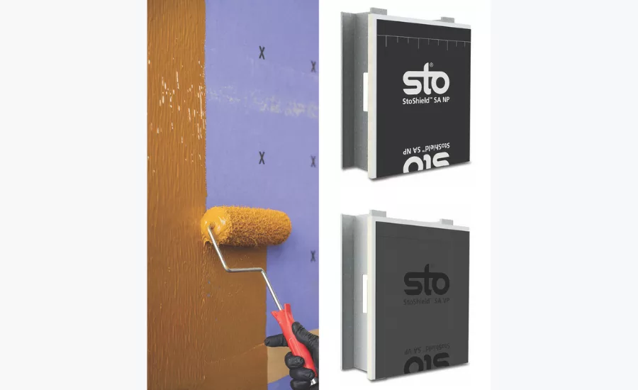 Sto Shield being applied to a wall