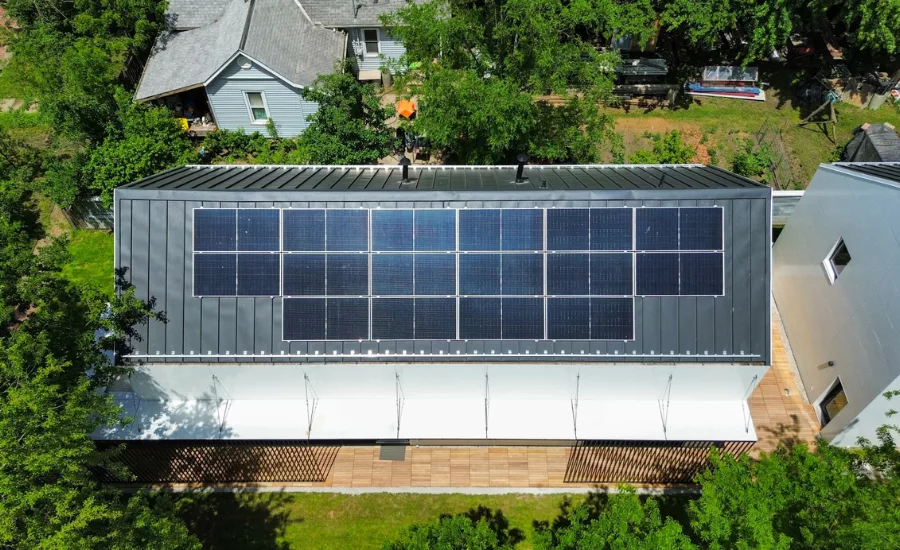 home with solar panels