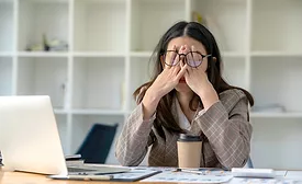 employee shows frustration at work