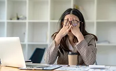 employee shows frustration at work