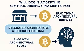 architecture firm, announced it will begin accepting cryptocurrency payments for its traditional architectural services and AI-driven architectural tools