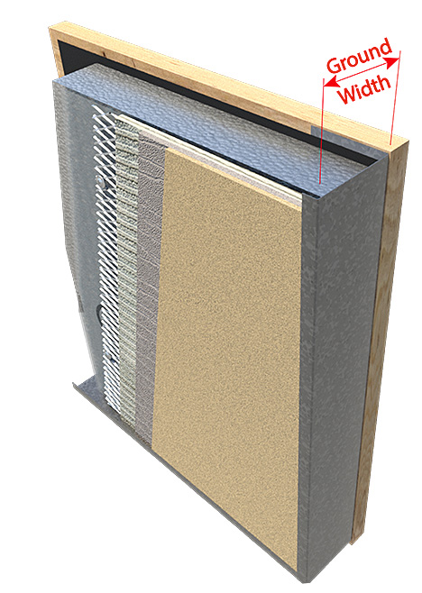 Diagram detailing considerations in choosing stucco for continuous insulation