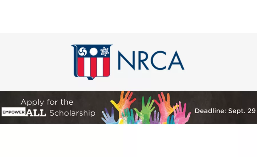 The NRCA logo on top of the EmpowerAll scholarship logo