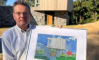 Architect Christopher Arelt, principal of Nautilus Architects, has won Clopay’s Blueprints & Brews sketch challenge 