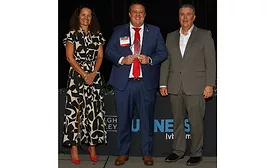 Suzanne Fischer Huettner, Managing Director, Bridgetower Media; Mark Bus, National Sales Manager, ATAS International, Inc.; and Ernie Long, Editor of Lehigh Valley Business