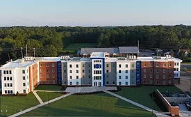 ariel view of Bronco Pride Hall at Fayetteville State University