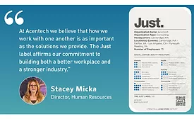 Acentech's Just label