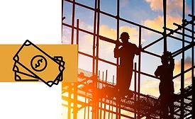 construction workers with dollar symbol