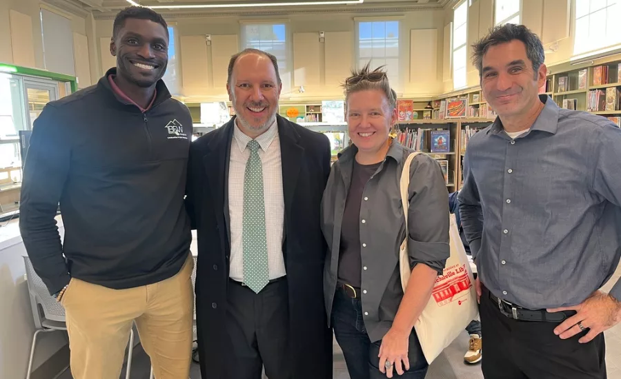 DIGroup Architecture employees celebrate the newly redesigned Paschalville Library Branch 