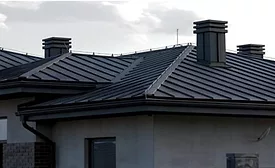 Mountain Black color on a metal roof