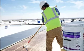 JM QuickFoam® Adhesive being applied