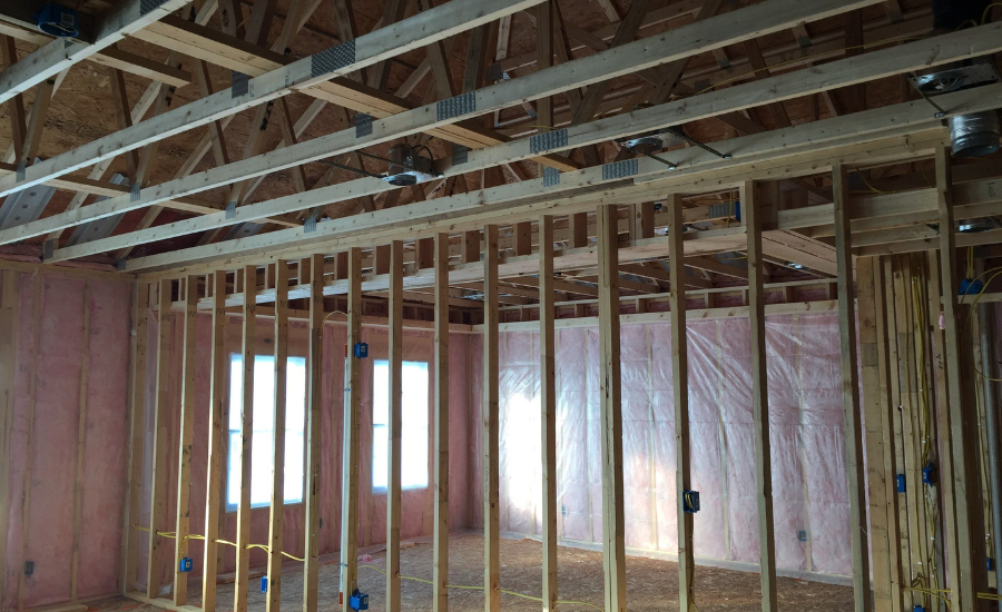 framing inside of a building