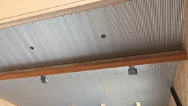 building is sealed with metal panels to insulate