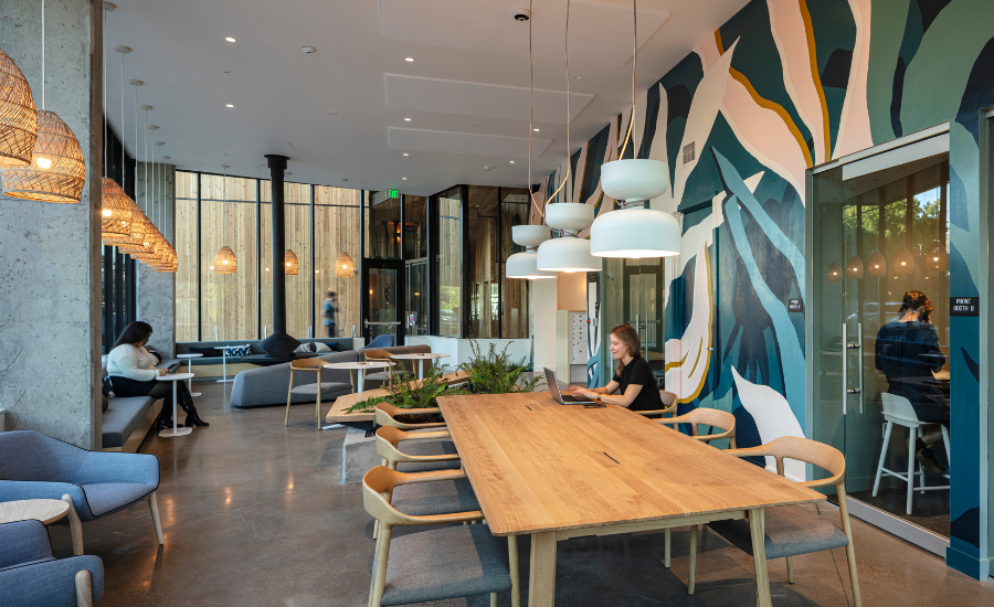 Brookland Apartments dining and office area