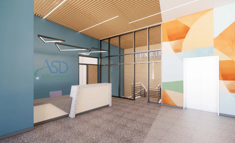 Allentown School District's Family & Community Resource Center interior design