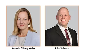 Precis Engineering Amanda Gibney Weko headshot next to John Volence headshot