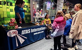 The 15th Annual Ice Cream Wars shows the Minecraft booth