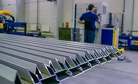 Anodized Architectural Aluminum in a manufacturing facility