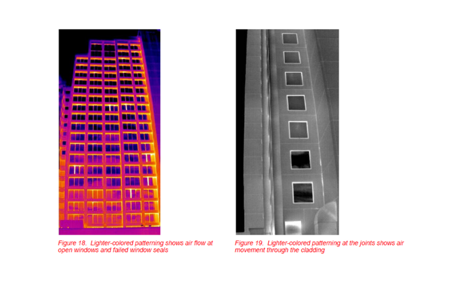 Infrared thermography identifying heat loss 