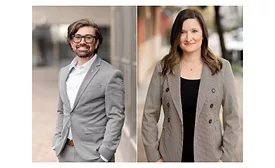 Joe Irwin and Hillary Thompson headshots
