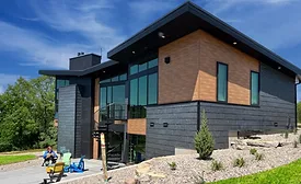 CUPACLAD natural slate rainscreen cladding system on a building