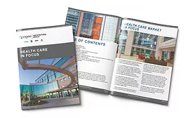the cover and inside of “Health Care in Focus" white paper