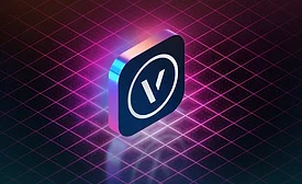 Vectorworks logo on a purple background