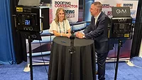 Building Enclosure Editor-in-Chief Lindsay Lewis conducts a podcast interview at the 2026 International Institute of Building Enclosure Consultants (IIBEC) convention 