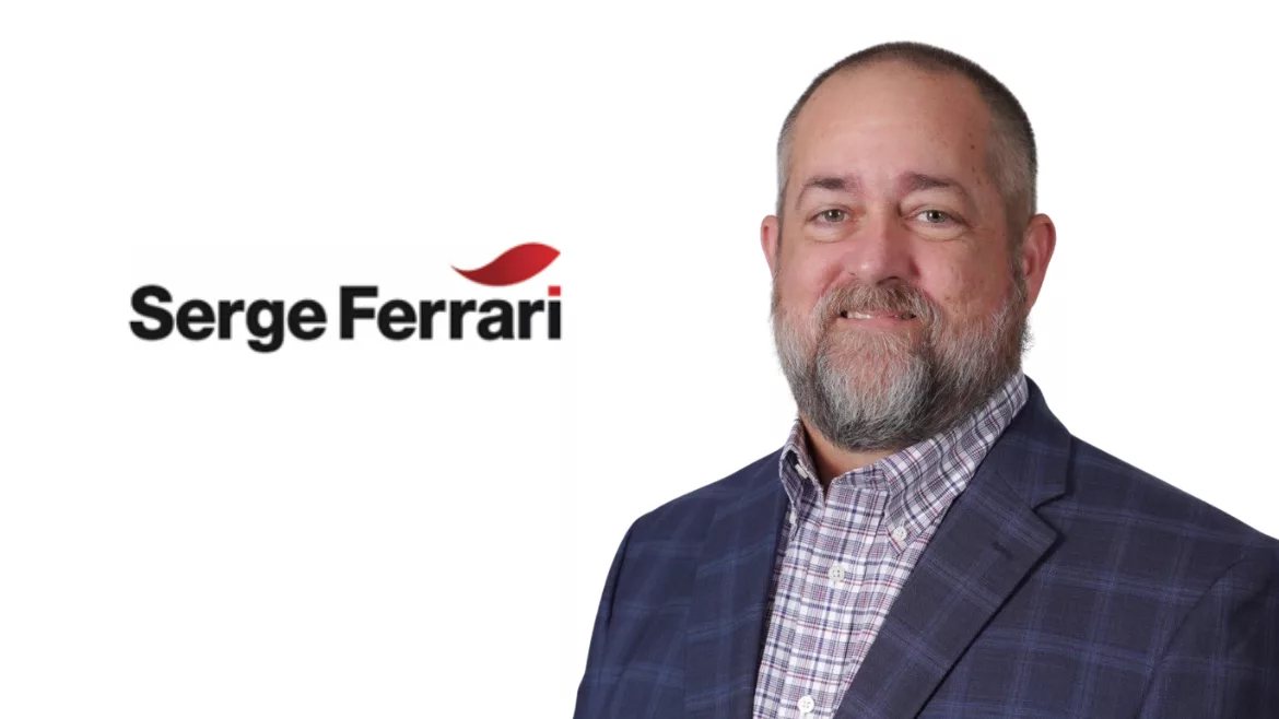 Serge Ferrari logo next to headshot of Tony Cimaglia Jr. 