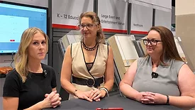 Building Enclosure Editor Lindsay Lews with ennifer Keegan (Sr. Director ennifer Keegan and and Kristina Sigmund from GAF | Siplast 