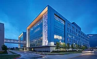 Parkland Moody Outpatient Center exterior at night