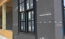 BenWrap SA Self-Adhered Flat Housewrap on a home construction